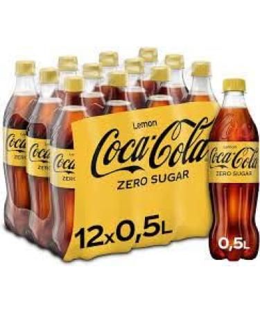 Coke Zero Sugar Lemon 500ml Bottles PMP - New Refreshing Lemon Flavour (12 Bottles x 500ml) Lemon 12 Bottles x 500ml