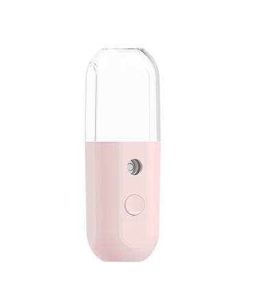 BOKIOESDE Face Sprayer Rechargeable Moisturizing Coated 1800mAh USB Charging Replacement Steamer Mist Maker Diffuser Humidifier Pink
