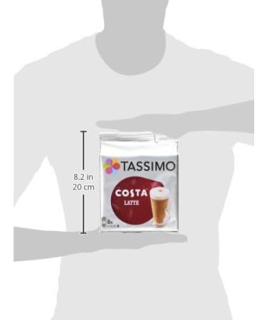 Tassimo Costa Latte Coffee Pods 8 Count - 340g Pack (1 Pack) - Buy Online on GoSupps.com