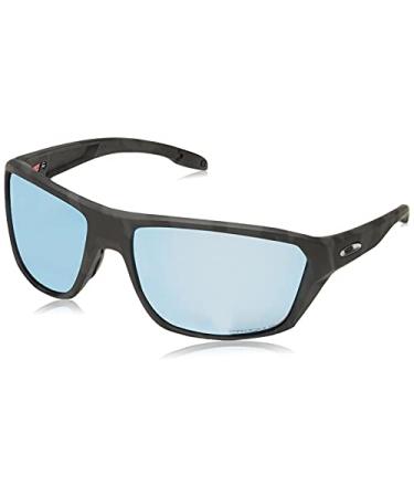 Oakley Men's OO9416 Split Shot Rectangular Sunglasses Matte Black Camo/Prizm Deep H2o Polarized 64 Millimeters