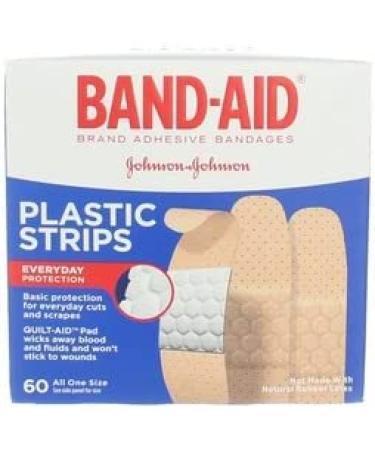 60 Count Plastic Band Aid Adhesive Bandages - Flexible & Durable - First Aid Essentials - Buy Online on GoSupps.com
