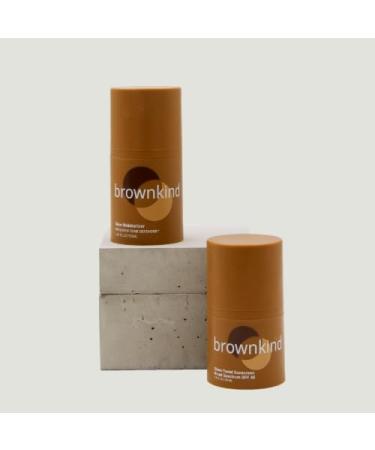 Brownkind Essentials Duo Skincare Bundle Glow Moisturizer & Sheer Sunscreen SPF 40 for Melanin-Rich Skin | Hydrating & Protective Daily Routine
