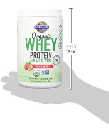 Buy Garden of Life Organic Grass-Fed Whey Protein - Strawberry 13.75 oz (390 g) - Buy Online on GoSupps.com