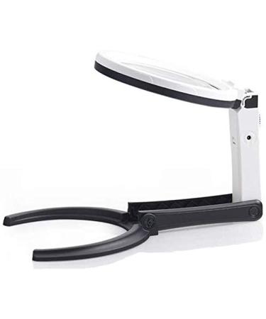 Magnifying Glasses Educational Hobby Magnifiers Hd Plug-in Foldable Desktop Repair Reading Magnifying Glass with Led Light Handheld Magnifying Glass