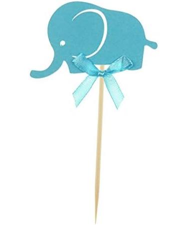 Topfunyy Blue Baby Elephant Cupcake Toppers Baby Shower Cake Picks for It s A BOY Birthday Themed Party Decorations Supplies - Buy Online on GoSupps.com