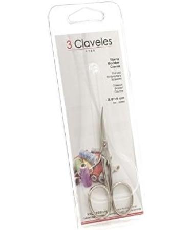 3 Carnations Silver 9 cm (3.5") Curved Embroidery Scissors 3.5" Carbon Steel Curved 9 cm (3 5") - Buy Online on GoSupps.com