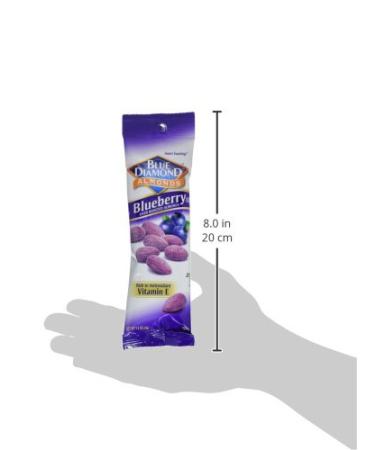 Blue Diamond Almonds Blueberry Flavored Snack Nuts - 1.5 oz Single Serve Bags (Pack of 12) - Buy Online on GoSupps.com