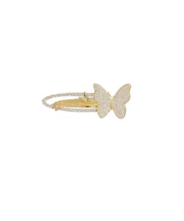 Snap Hair Clip Barrettes for Girls Women Small Crystal Butterfly Hair Pin Hair Clip No Slip Cute Solid Gold Tone Hair Accessories Hair Pins For Women Girls Bridal Wedding Party Prom