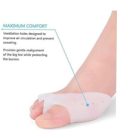 SILICONE Bunion Corrector Toe Separators - Day/Night Use - 1 Pair - Buy Online on GoSupps.com