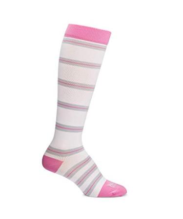 Motif Medical, Maternity Compression Socks, Must Have Items for Pregnancy Gray and Pink Stripes Large-X-Large