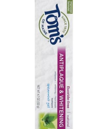 Tom's of Maine Antiplaque Whitening Toothpaste - Fluoride-Free Natural Dental Care for a Bright Smile - International Shipping Available - Buy Online on GoSupps.com
