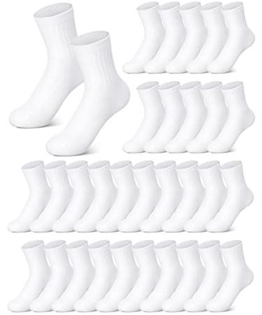 30 Pair Seamless Socks for Unisex Little Kids Youth Boys Girls Soft Cotton Crew Dress Socks Sensory Sensitivity Seamless Sport Crew Half Cushion Socks Sensory Socks for Kids