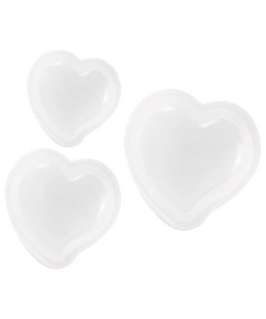 Cabilock 3pcs Peach Heart Silicone Mold Molds for Candles Molds for Resin Stencils for Crafts Heart Shape Silicone Resin Heart Chocolate Heart Baking Silicone DIY Mold Decoration Mold White 7.4x6.8cm White