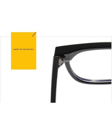 Buy Oversized Blue Light Blocking Computer Reading Glasses +2.00 - Anti Eye Strain Flat Light Mirror Stylish Black Design - Ship Internationally - Buy Online on GoSupps.com