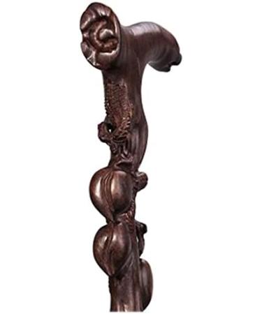 Wooden Walking Stick Solid Cane Walking Stick Wooden Walking Stick Old Man Walking Rod Anti-Slip Ebony Crutches Crafts Birthday Present for Elderly Folding crutcheswooden - Buy Online on GoSupps.com