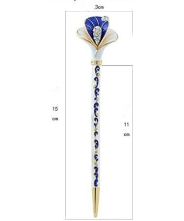 Chinese Traditional Classical Hair Pins Stick Crystal Antique Lotus Fork Hairpin hair Sticks hair Chopsticks wedding Hair Jewelry (PURPLE) - Buy Online on GoSupps.com