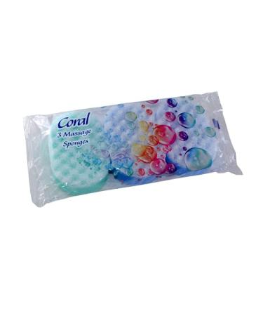 Coral Massage Sponge Pack 3 - SP04G-1