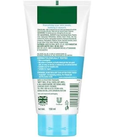 Sim.ple Water Boost Micellar Facial Wash 150ml | 100% Soap-Free Face Wash for Dewy Hydrated Skin | Ideal for Normal to Dry Skin Shop Internationally - Buy Online on GoSupps.com