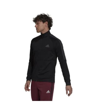 adidas Men's Aeroready Sereno Cut 3-Stripes Slim Track Top Large Black/Grey Six
