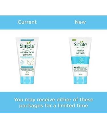 Sim.ple Water Boost Micellar Facial Wash 150ml | 100% Soap-Free Face Wash for Dewy Hydrated Skin | Ideal for Normal to Dry Skin Shop Internationally - Buy Online on GoSupps.com