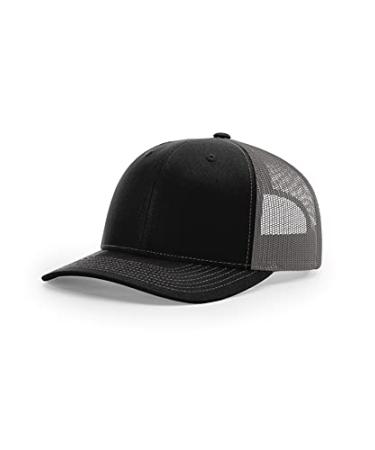 RICHARDSON Boy's Trucker Snapback Cap Ballcap Black/Charcoal