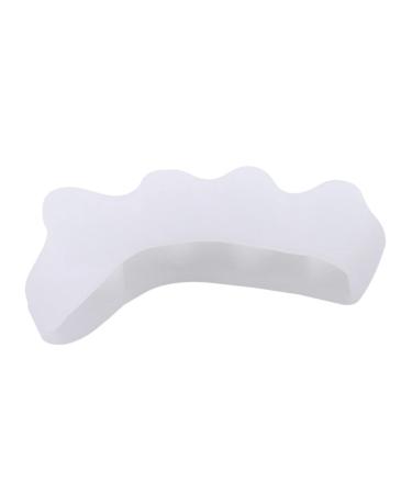DAIHUI Five Finger Splitter Thumb Toe Separators for Valgus Correction Pressure Relief (White)