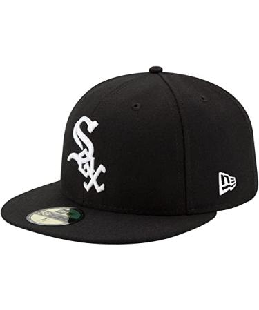 New Era MLB 59FIFTY Team Color Authentic Collection Fitted On Field Game Cap Hat 7 3/8 Chicago White Sox Black