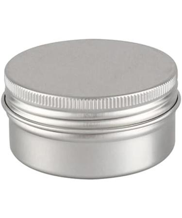 Zeoabsy 10-Piece 50ml Silver Aluminum Tins with Screw Caps - Perfect for Cosmetics Candles Ointments | Includes 5 Spatulas & Etiquette Label - Buy Online on GoSupps.com