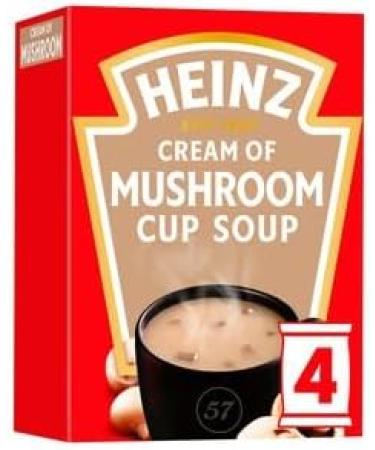 Heinz Cup Soup Variety Pack Vegetarian - 4 Delicious Flavors: Cream of Tomato Cream of Mushroom Vegetable Tomato & Basil - Instant Comfort in Every Sip (4 x 4 Sachet Boxes - 16 Sachets Total) - Buy Online on GoSupps.com