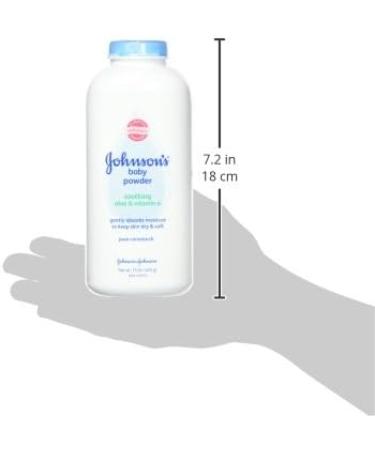 Johnson's Naturally Derived Cornstarch Baby Powder, Aloe & Vitamin