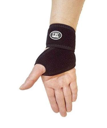 Two LW Neoprene Wrist Wrap Band Support Strap One Size (Pack of 2)