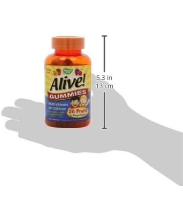 Nature's Way Alive! Children's Premium Gummy Multivitamin - Gluten Free - 90 Gummies, 90 Count - Pack of 1 - Buy Online on GoSupps.com