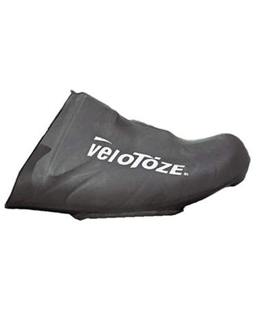 veloToze Toe Cover for Road Cycling Shoes - Keep feet Warmer in Cool, Spring and Fall Weather Wear on Cleated Road Cycling Shoes - for Men and Women One Size Black