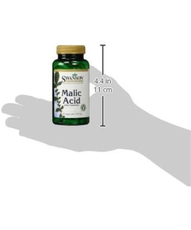 Swanson Malic Acid Supplement - Promotes Cellular Energy Production - Nourishes & Energizes Muscles - 100 Veggie Capsules 600mg - Buy Online on GoSupps.com