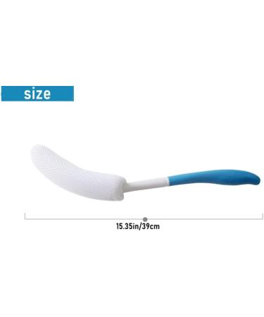 Natureman Long Grip Bathing Brush - 39 cm Curved Handle for Seniors & Pregnant Women | Easy Reach Body Brush for Bathing & Showering - Buy Online on GoSupps.com