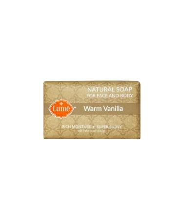 Lume Soap for Face and Body - Free from Parabens  Phthalates  and Artificial Dyes - Hypoallergenic and Safe for Sensitive Skin - Single Bar (Warm Vanilla)