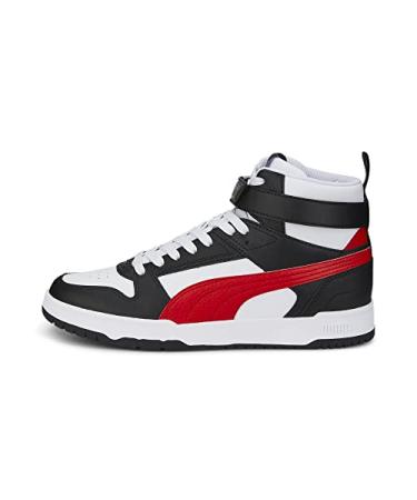 PUMA Men's Rbd Game Sneaker 9 Puma White-high Risk Red-puma Black-puma Team Gold