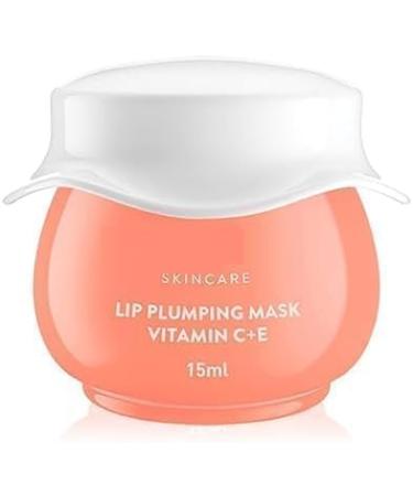 HYD Lip Plumping Mask with Vitamin C + E for naturally radiant lips fades lip pigmentation soothes flaky and dry lips blood orange and nectarine 15 ml