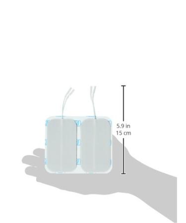 ValuTrode Foam Electrodes 2x3.5" Rectangular - 4 Pack Pigtail Top Reusable for International Shipping - Buy Online on GoSupps.com