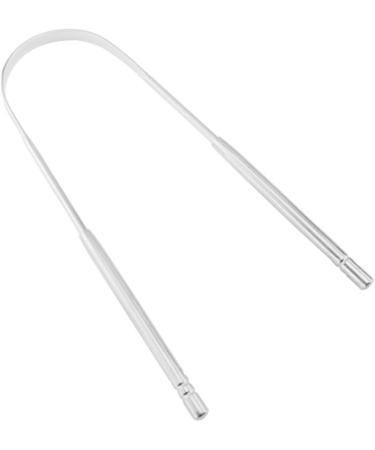 Silver tongue scraper for adults stainless steel tongue cleaner reduced bad breath mouth management tool for men and women tongue cleaners