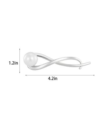 KuuGuu 4 PCS Pearl Hairpin Barrettes for Women - Wedding Bridal Hair Pins with Rhinestones in Gold & Silver - Buy Online on GoSupps.com