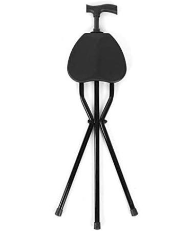 SilteD Unisex Foldable Crutch Multifunctional Lightweight Folding Aluminum Cane with Seat 3 Legs Handle Cane Walking Stick for Trade Fair Shows Traveling Resting Crutches - Buy Online on GoSupps.com