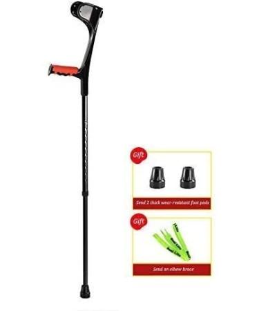 Forearm Crutches Adjustable Ultralight Aluminum Support Adult Forearm Crutch 10 Row Adjustable Flexible Crutch with Comfortable Grip Unisex
