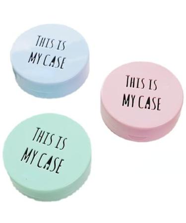 Misson travel contact lens container 5 pieces of contact lens container Easy easy contact lenses Etui Small contact lens container contact linens dinner screw closure Storing box (multino)