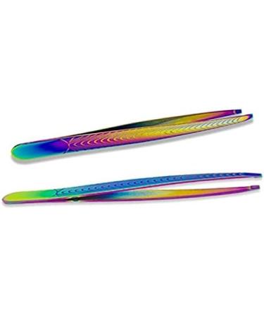 Exeton - Eyebrow Tweezers Hair Removal Tool Hair Plucker Stainless Steel Non Slip Handle Multi Coluor - Buy Online on GoSupps.com