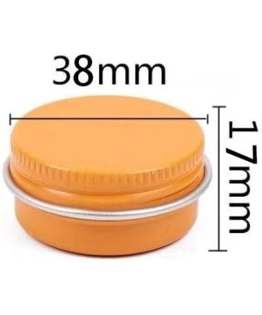 empty jars with lids cosmetic jar B0CL9KV58748 PC 10ml Blue Empty Round Aluminium Tins with Screw Lids Storage Jars Cosmetics Containers Pots with 6 Spatula (Color : Gold Size : 15ml) (Color : Oranj - Buy Online on GoSupps.com