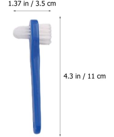 COHEALI 6Pcs Denture Brush Dual Head Toothbrushes - Hard Denture Cleaning Tool for False Teeth, Blue/Red/White - Buy Online on GoSupps.com