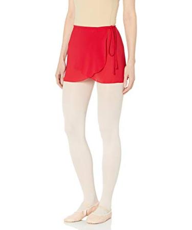 Bloch Dance Women's Vera Georgette Ballet wrap Skirt One Size Red