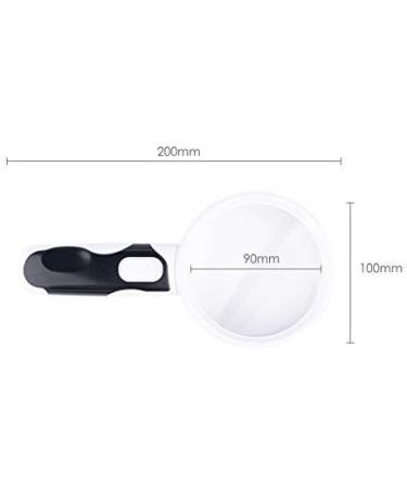 LED High-Definition Magnifying Glass 20 Times Old Reading 100mm Handheld Children's Magnifying Glass with Light Mirror Good Times - Buy Online on GoSupps.com