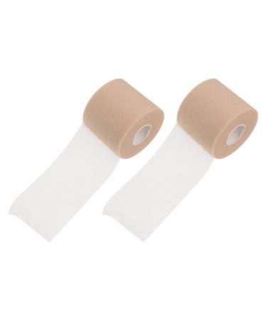 Beaupretty 2 Rolls Sports Self- Adhesive Atheltic Tape Sticky Wrap Muscle Strain Elastic Foam Grip Tape Shock-Proof Sponge Non Stick Ankle Strap